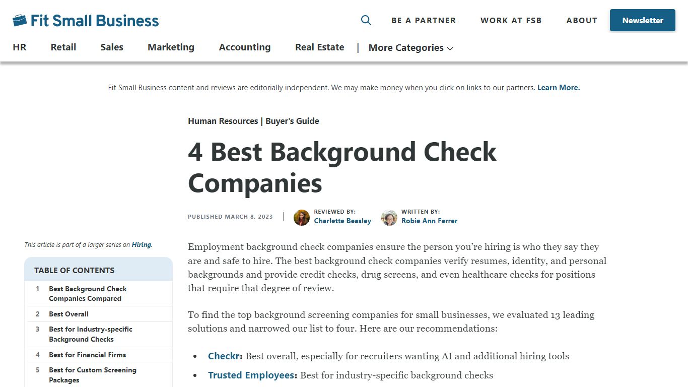 4 Best Background Check Companies in 2023 - Fit Small Business