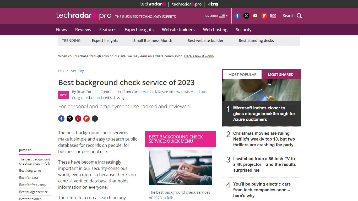 Best background check service of 2023 | TechRadar